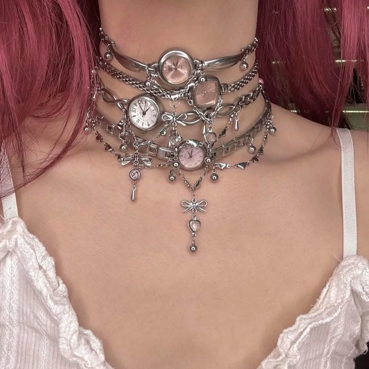 DIY Upcycled Watch Choker Necklace