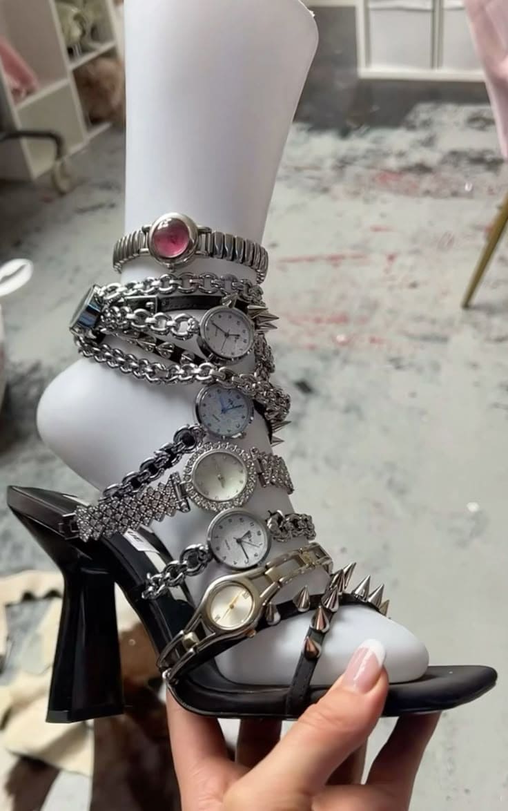 DIY Upcycled Watch Strap Heels