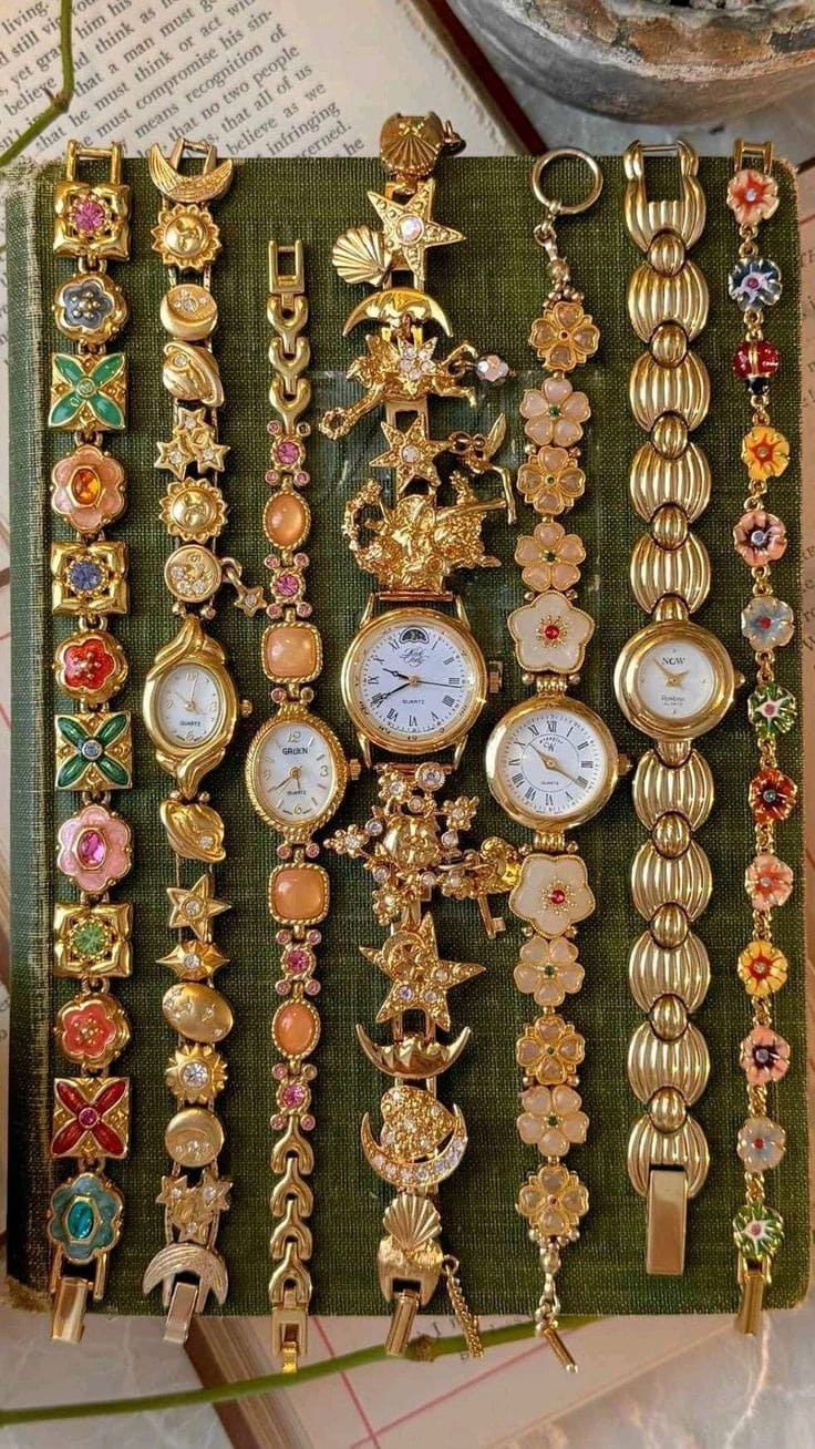 DIY Vintage Watch and Charm Bracelet Collection