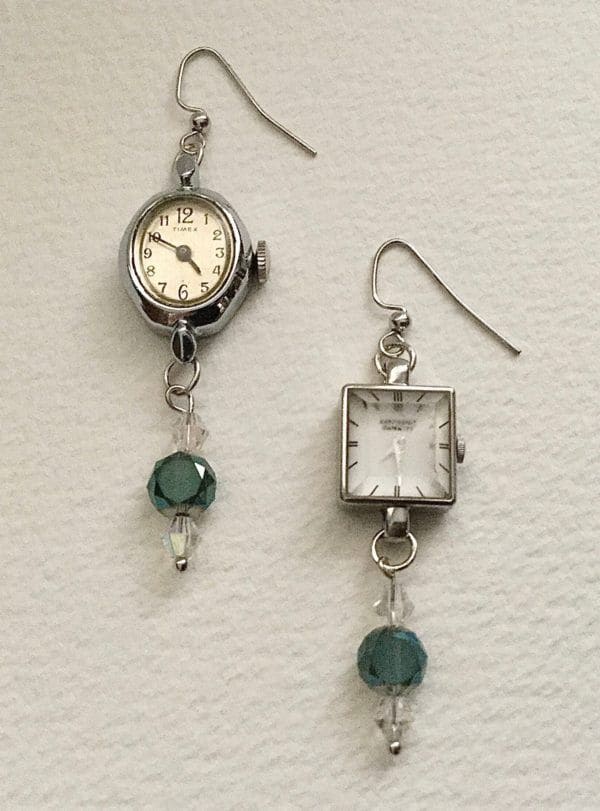 DIY Watch Face Earrings
