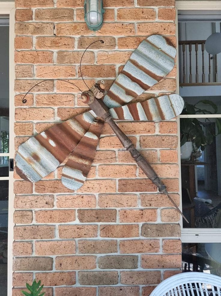 DIY Wooden Spindle Dragonfly Wall Art