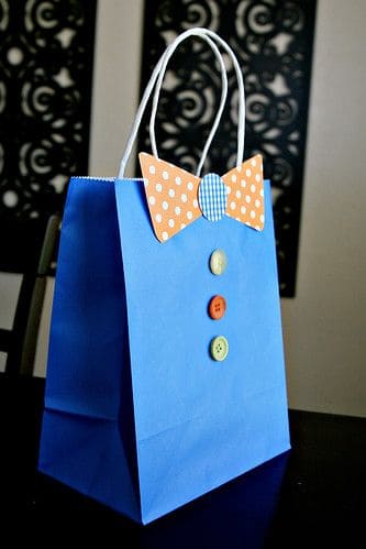 Dapper Bowtie Gift Bag for Boys