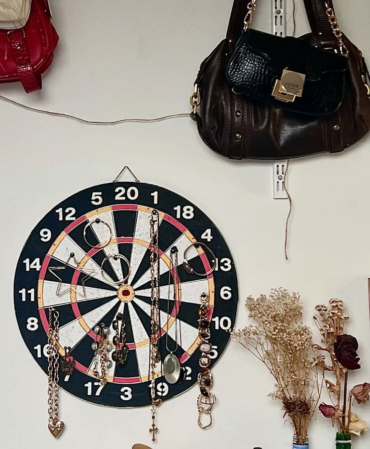 Dartboard Jewelry Organizer