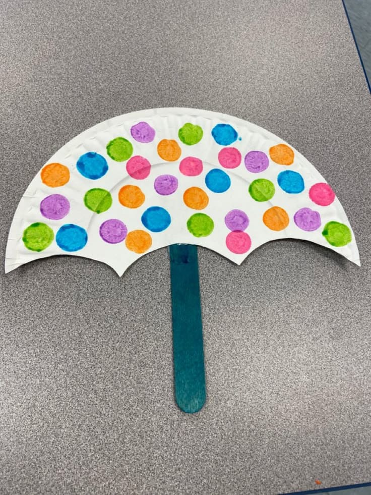 Dotty Paper Plate Umbrella