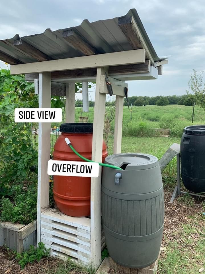 Double Barrel Overflow Rain Station