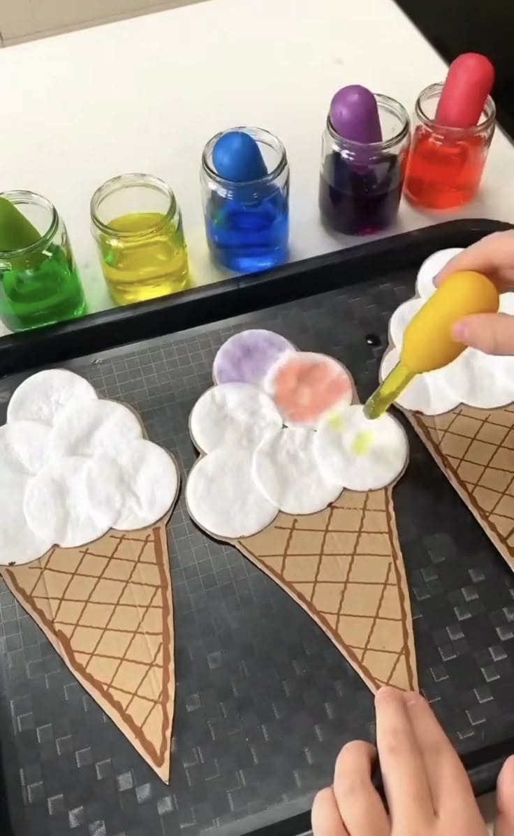 Drip-Dye Ice Cream Cones