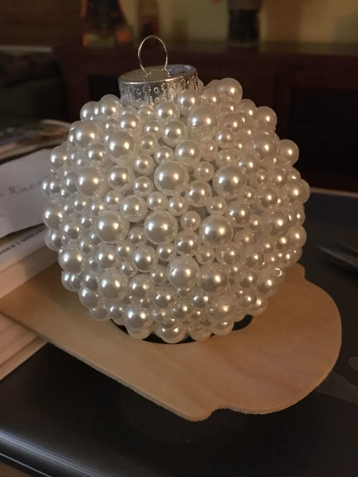 Elegant Pearl-Covered Ornament