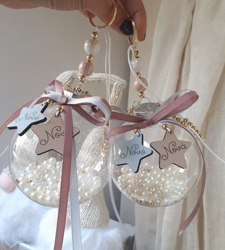 Elegant Pearl Name Ball Ornament