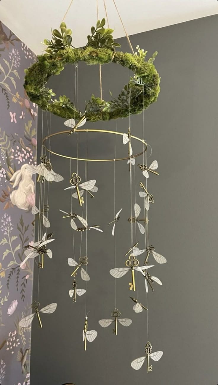 Enchanted Dragonfly and Key Wind Chime