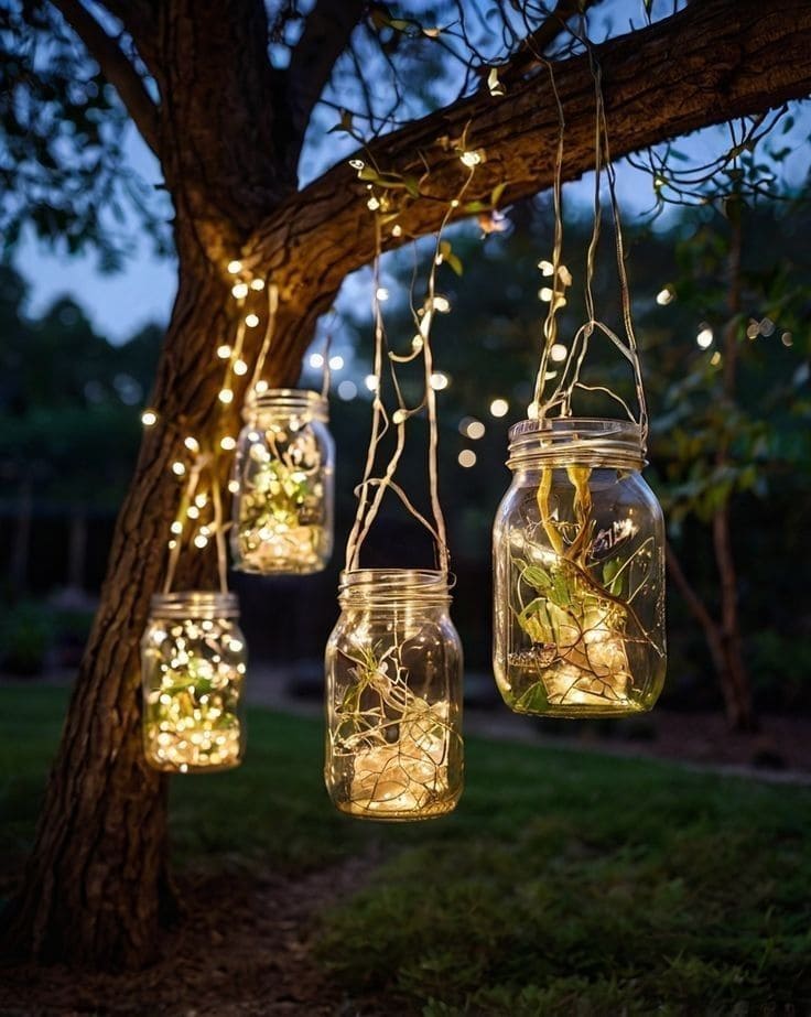 Enchanted Garden Mason Jar Lanterns