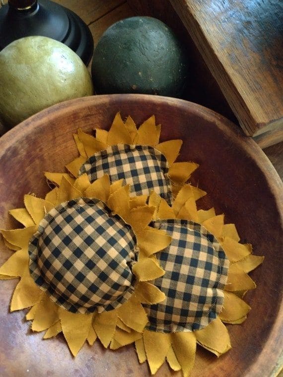 Farmhouse Fabric Sunflowers