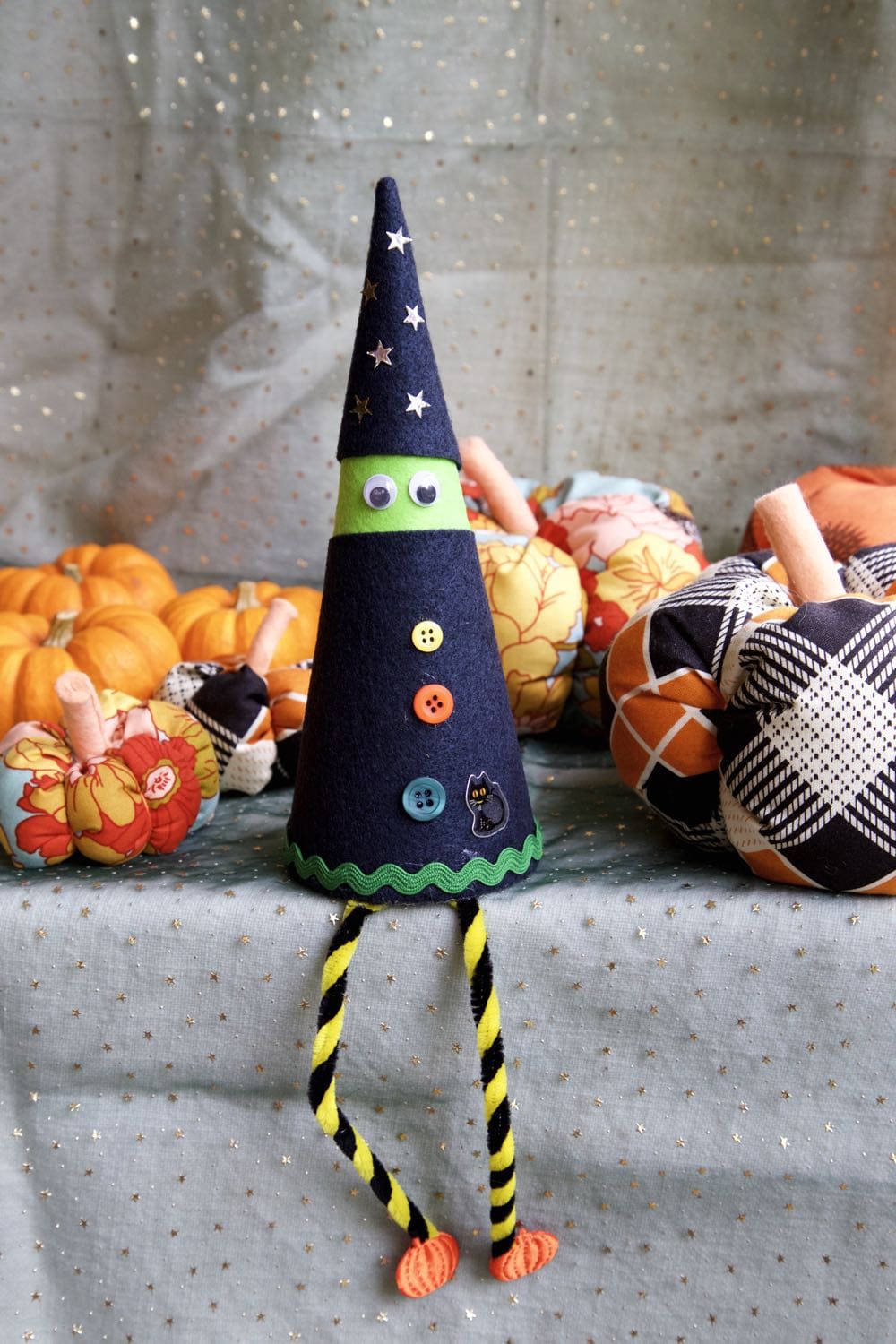 Felt Cone Witch Doll