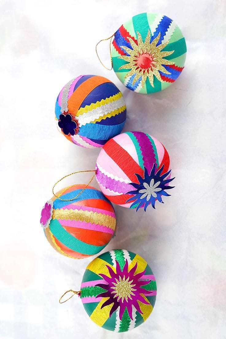 Fiesta Ribbon Ball Ornaments
