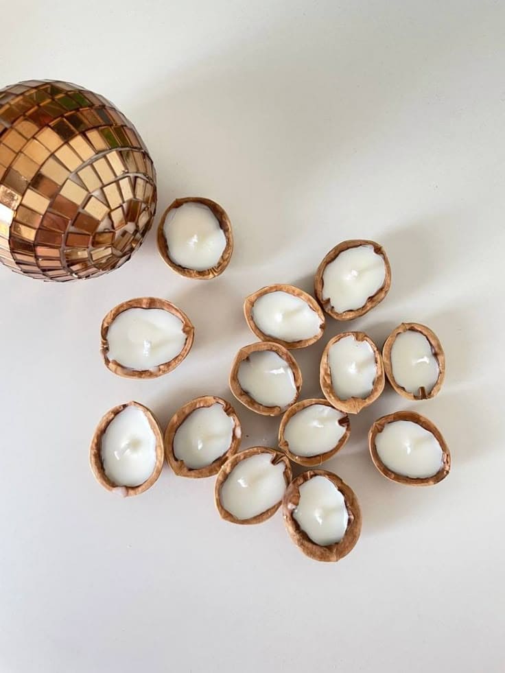 Floating Walnut Shell Candles
