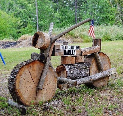 Fred Flintstones Wooden Harley