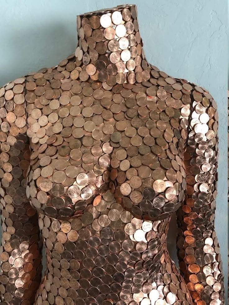 Full-Body Penny Sculpture