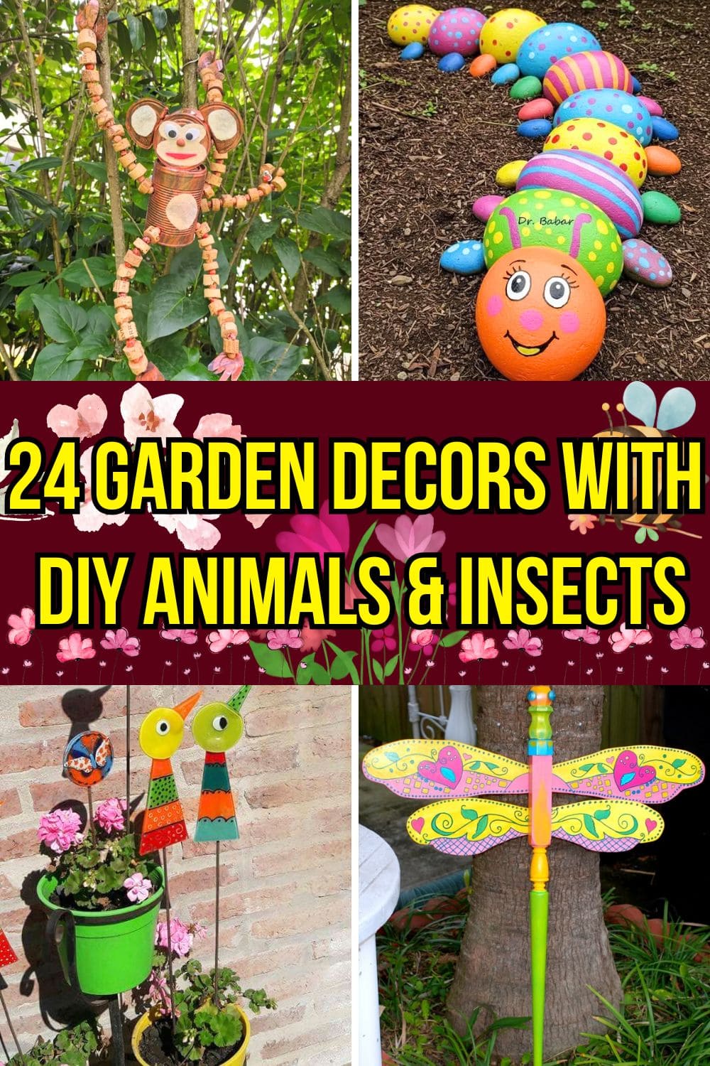 24 Super Cute DIY Animals And Insects to Spruce Up Your Garden