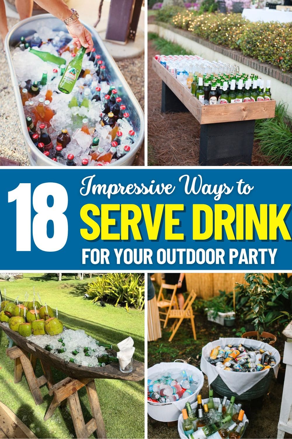 18 Outdoor Drink Serving Ideas That Are Equal Parts Fun and Functional