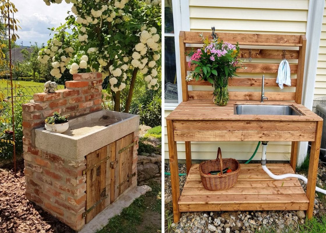 Bring Function and Charm Outdoors With These 20 DIY Garden Sink Ideas