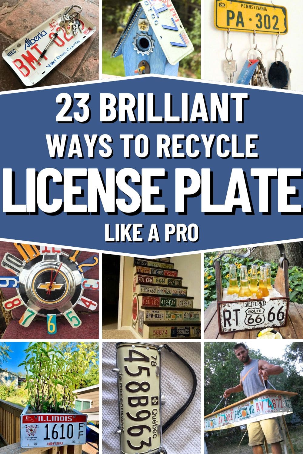 23 Eye-Catching Ideas to Recycle License Plates Like a Pro