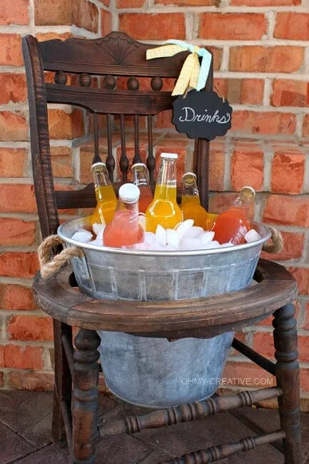 Galvanized Tub Drink Station