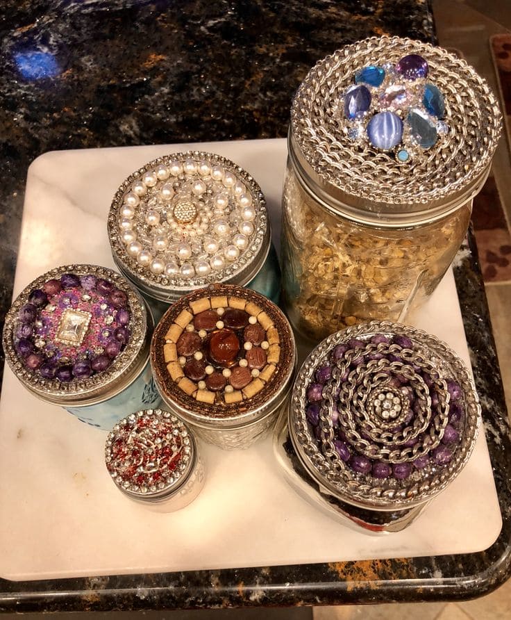 Glam Mason Jar Lids