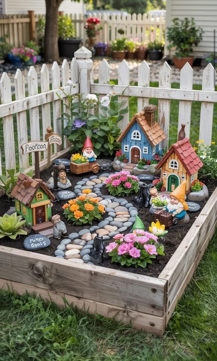 Gnome Village Garden Bed