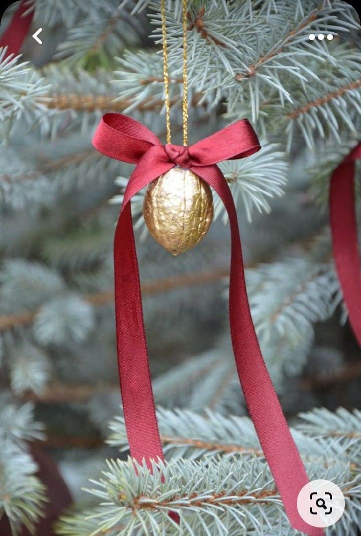 Golden Walnut Shell Ornament