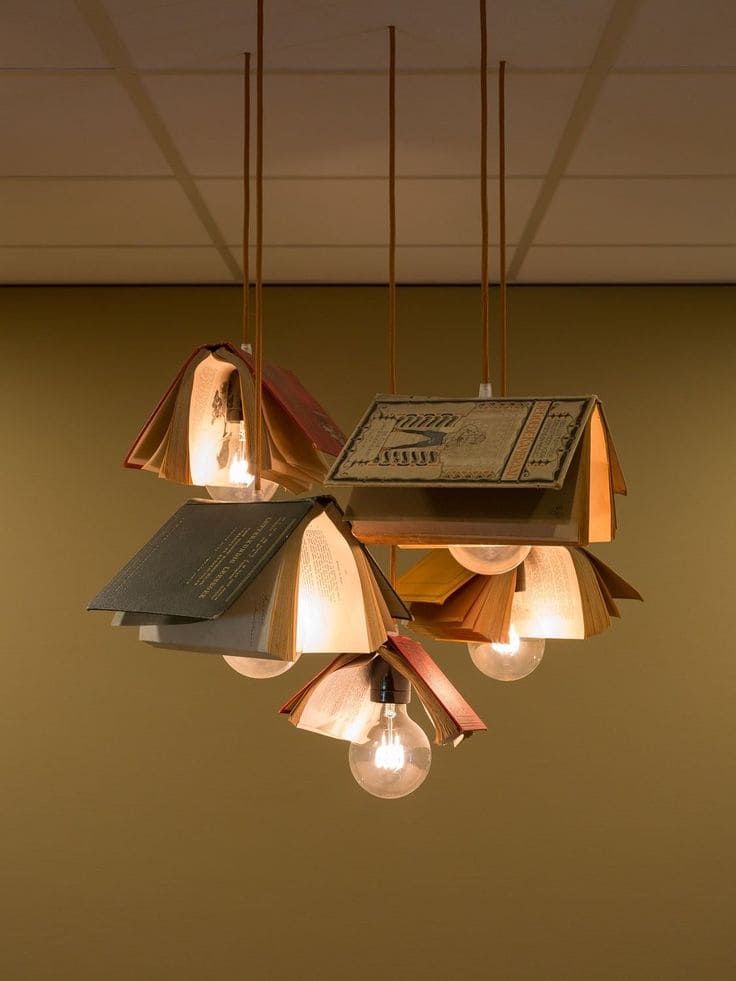 Hanging Book Chandelier