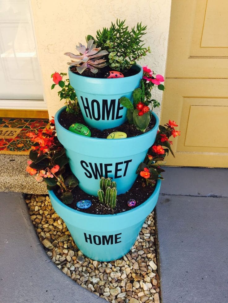 Home Sweet Home Tiered Planter