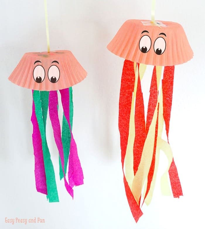 Jellyfish Cupcake Liner Craft