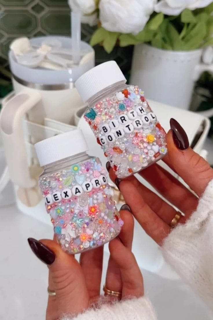 Kawaii Decorated Pill Bottles