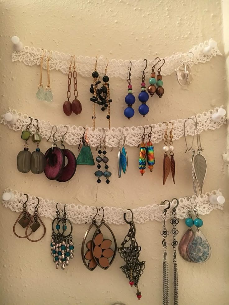 Lace Earring Holder Display