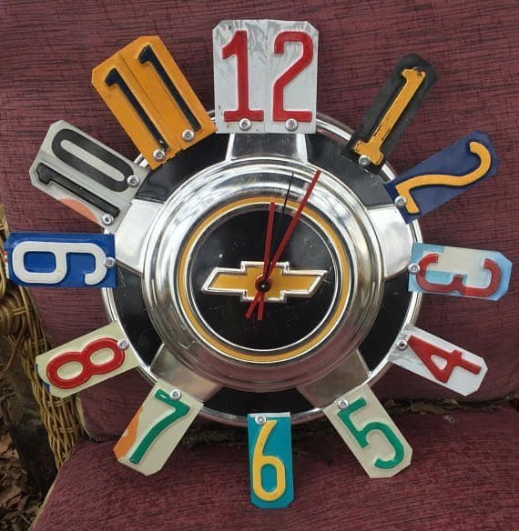 License Plate Chevy Clock