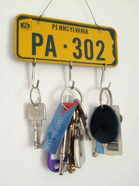 License Plate Key Holder