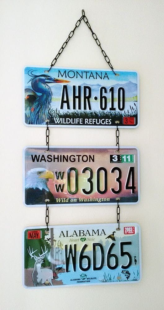 License Plate Wall Hanging