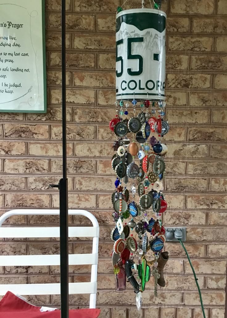 License Plate Wind Chime