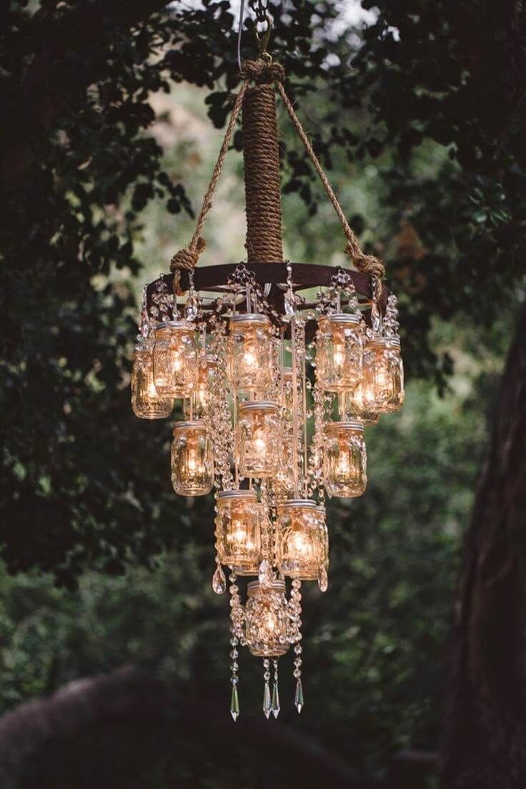 Mason Jar Chandelier