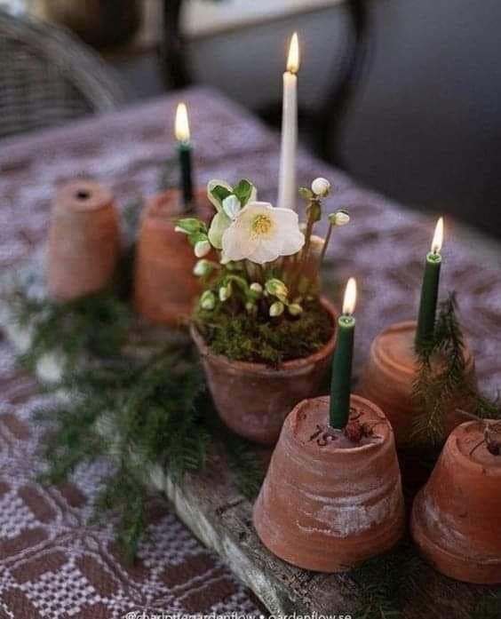 Mini Clay Pot Candle Garden