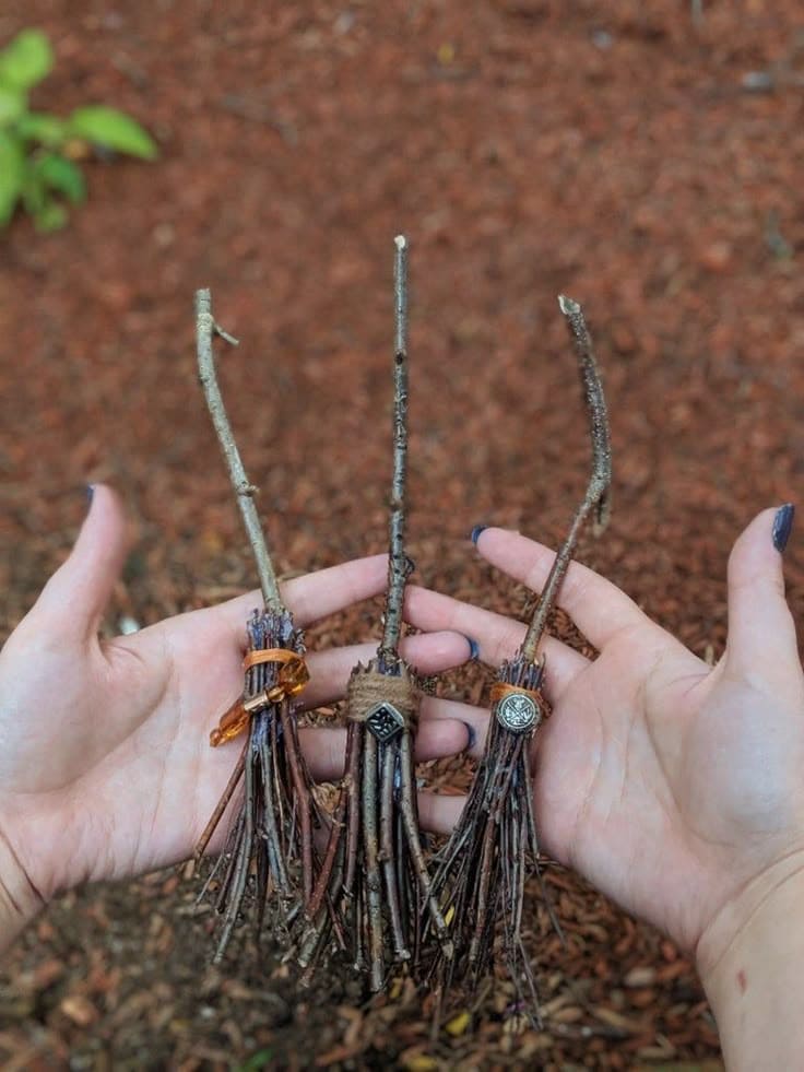 Mini Witch Brooms From Nature