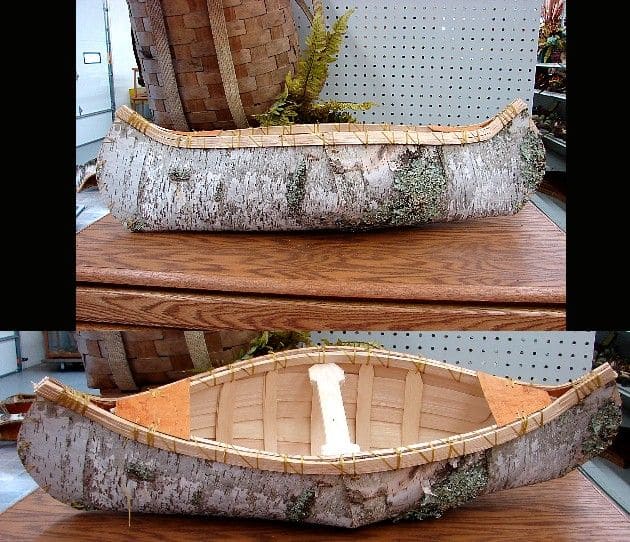 Miniature Birch Bark Canoe