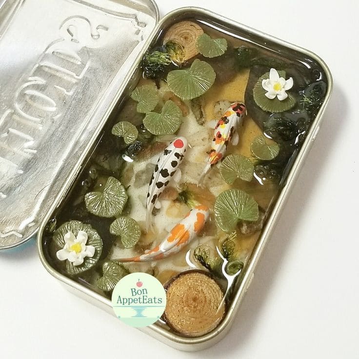 Miniature Koi Pond in an Altoids Tin