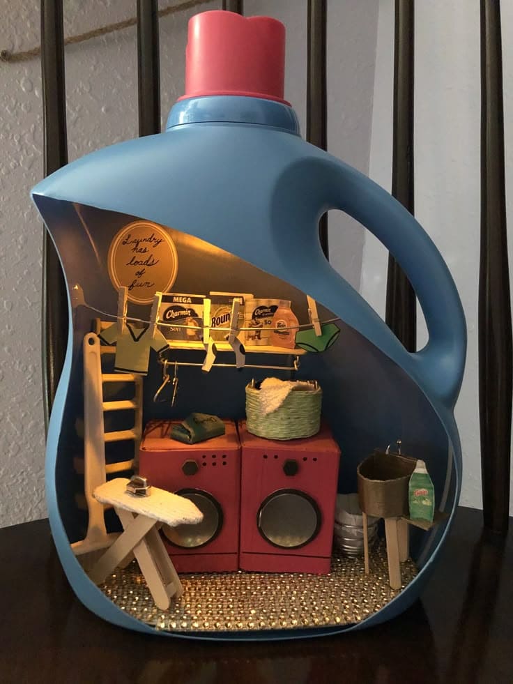 Miniature Laundry Room Diorama