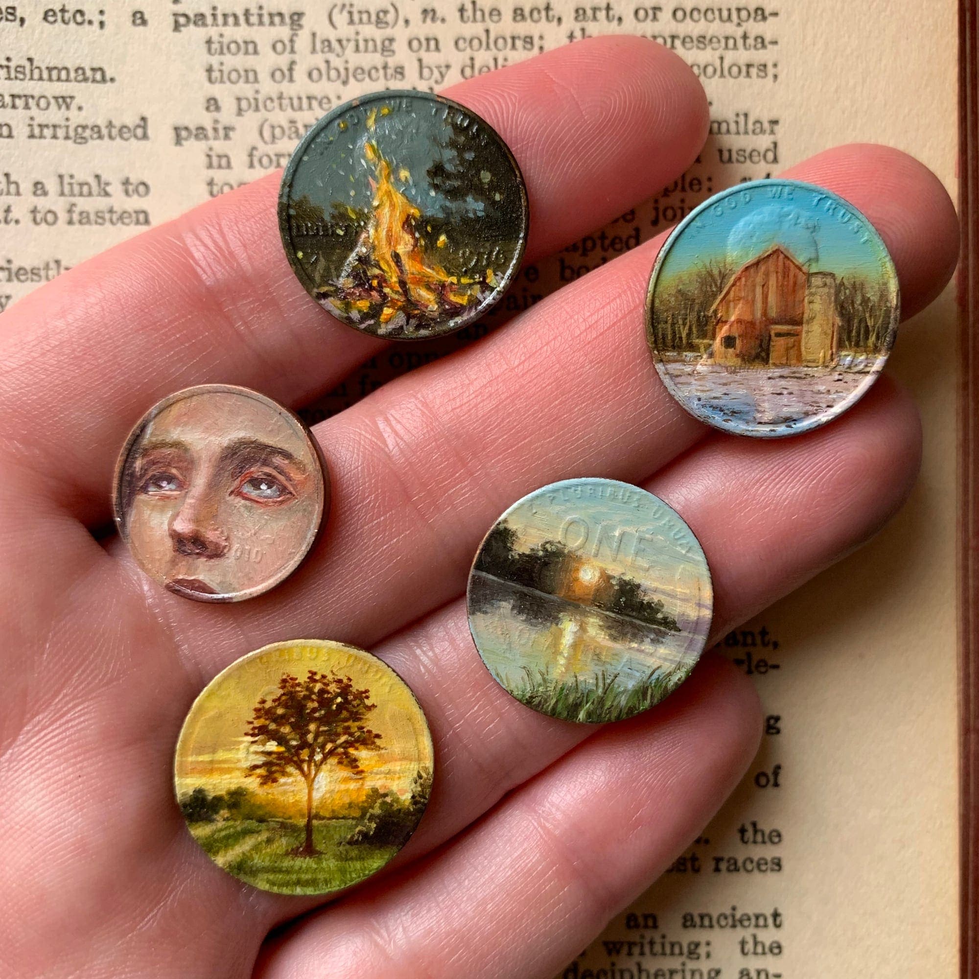 Miniature Painted Coins