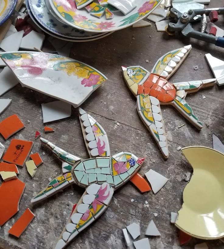 Mosaic Flying Birds