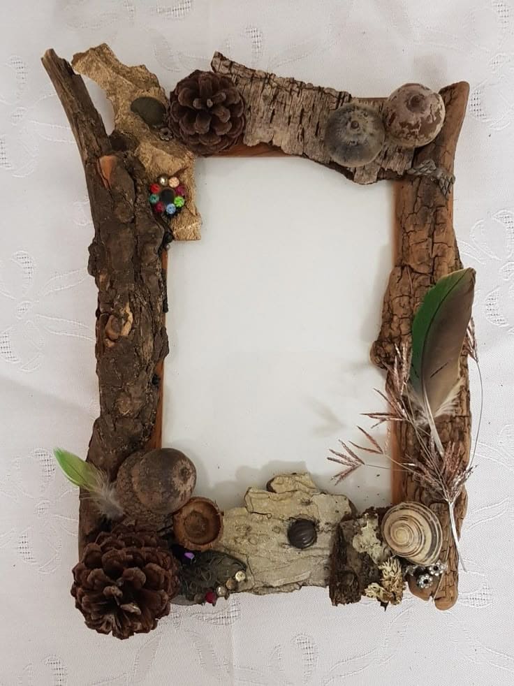 Nature-Inspired Bark Photo Frame