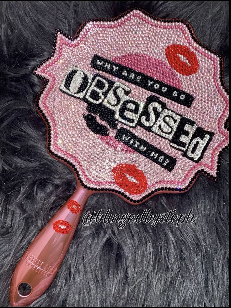 Obsessed Kiss Mirror by BlingedBySteph