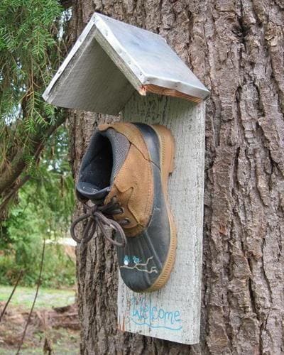 Old Shoe Birdhouse