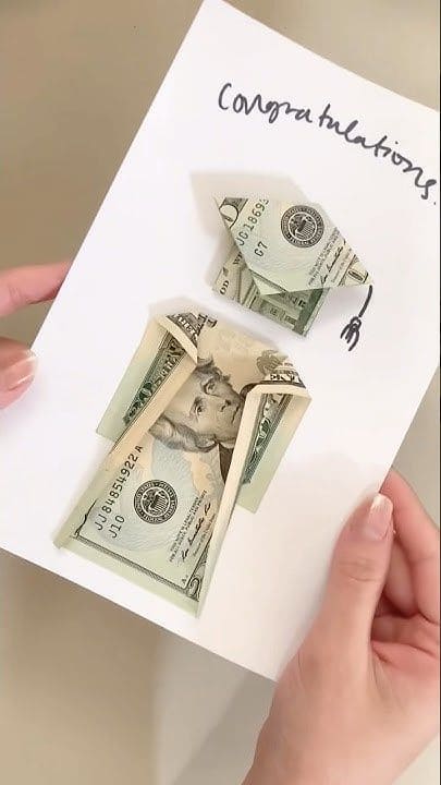 Origami Money Shirt Card