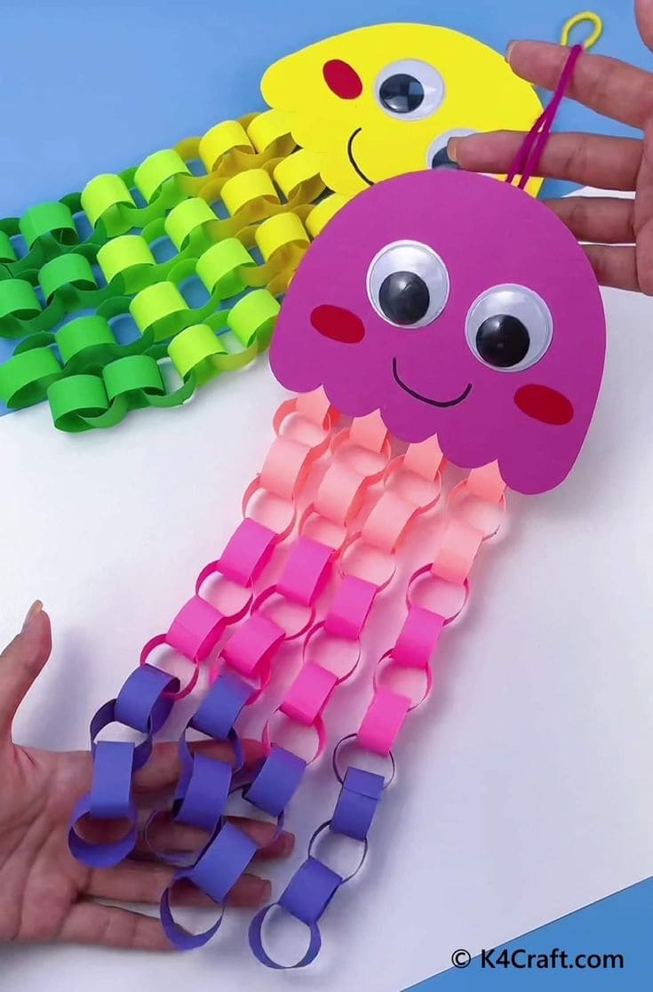 Paper Chain Jellyfish Friends